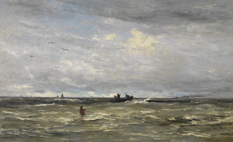 Hendrik Willem Mesdag, The raising of the anchor by Atelier Liesjes