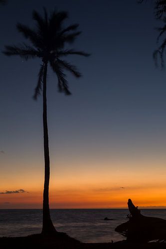 Zonsondergang op Hawaï