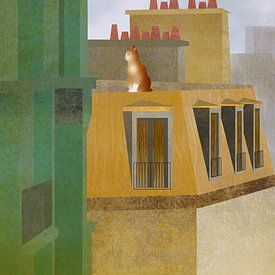 Auf dem Dach | Citycats 2 von Hans Hogenboom