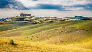 Paysage italien près de Pienza, Val d'Orcia, Italie.