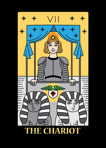 Le Chariot Carte de Tarot VII Spirituel Décoration murale Art Print