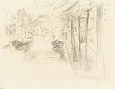 Haarlem (Potloodtekening), Max Liebermann, 1904 van Atelier Liesjes thumbnail