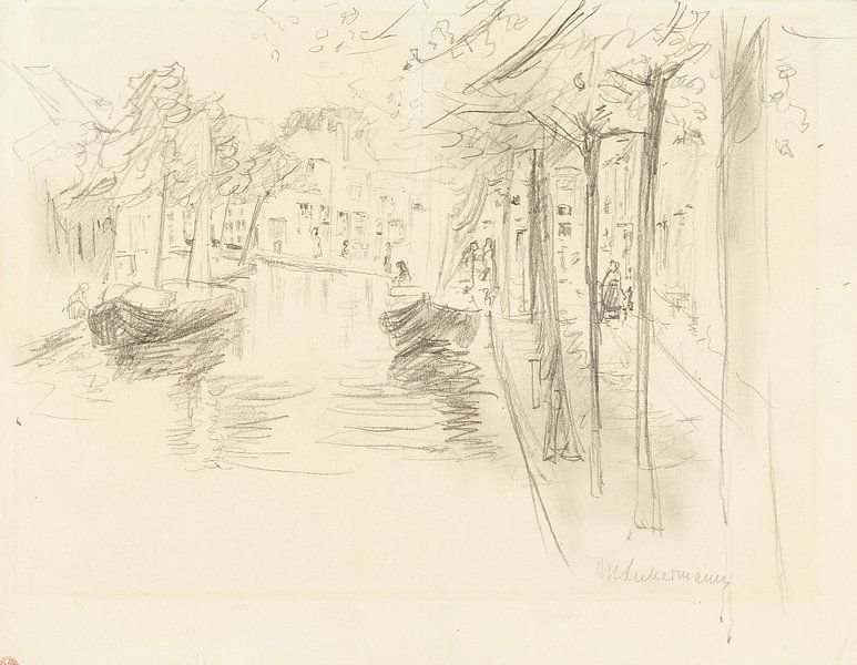 Haarlem (Potloodtekening), Max Liebermann, 1904 van Atelier Liesjes