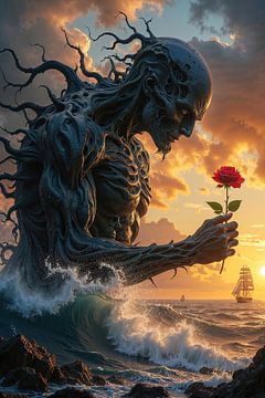 MELANCHOR - The sad demon with his rose by INFERAURUM