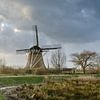 Oostzijdse Molen met dreigende avondlucht, Abcoude van Martin Stevens