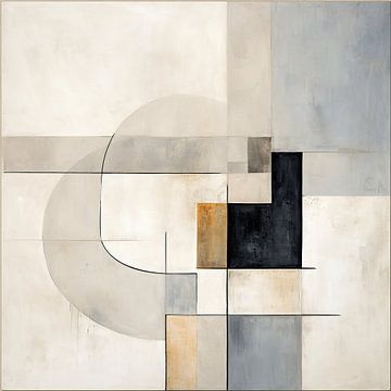 Interieur Geometrie van Abstract Schilderij