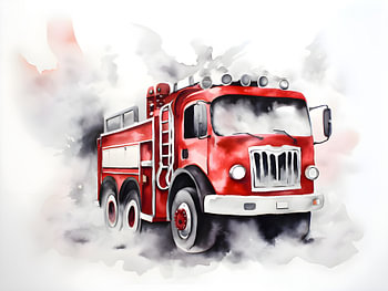 Feuerwehrauto für Kinderzimmer