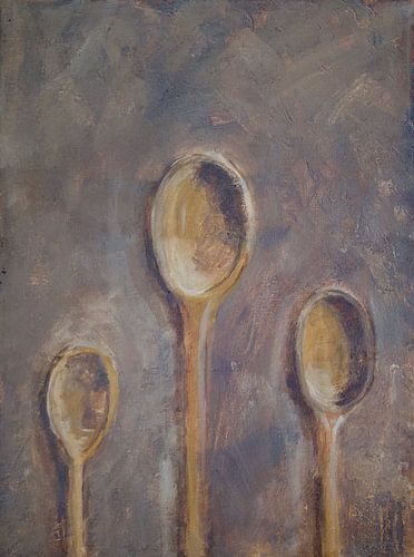 Les trois cuillères en bois von Mieke Daenen