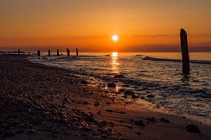 Buhnen an der Küste der Ostsee bei Kühlungsborn