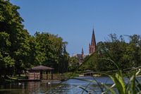 Shuilhuisjes bij het water in het Maria-Hendrikapark