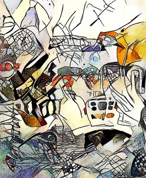 Kandinsky ontmoet Hamburg #16 van zam art