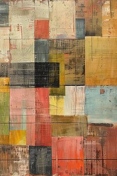 Abstract kleurrijk schilderij met patronen van Art & Soul Creations