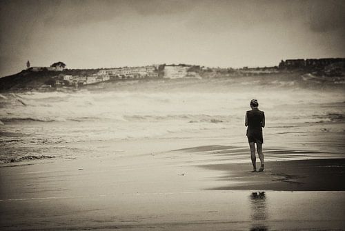 Eénzaam op het strand