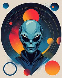 Alien abstrakt-geometrisch von Liona Toussaint