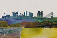 Rotterdam skyline van Harry Hadders thumbnail