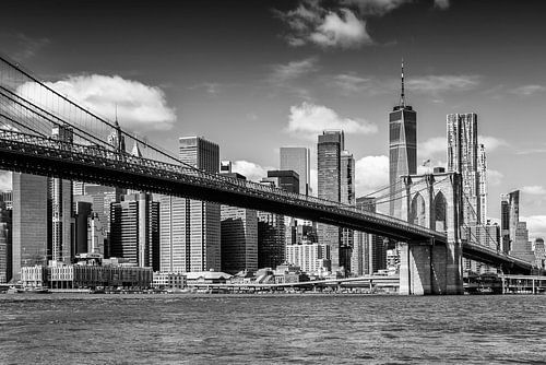 NYC Brooklyn Bridge & Seaport District - Monochroom