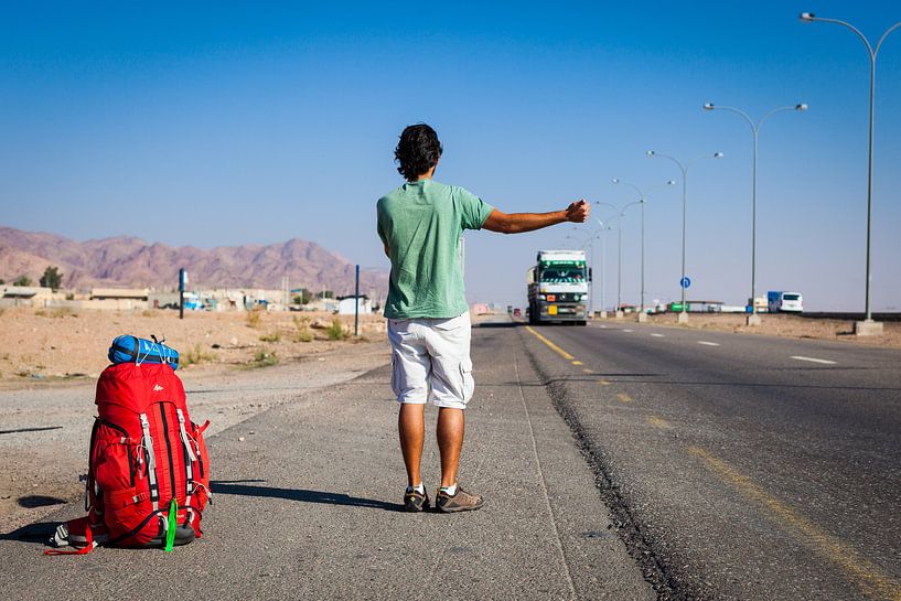 Liften en backpacken in Jordanië  van Bart van Eijden