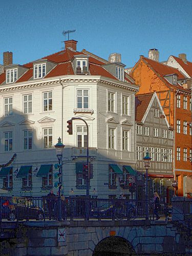 Schaduwrijke hoek bij Nyhavn