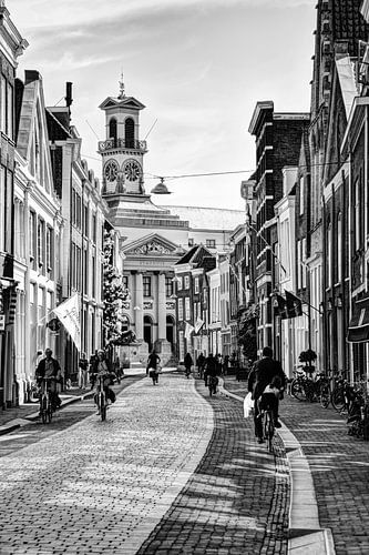 Town hall of Dordrecht Netherlands Black and White