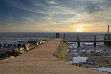 Waddenzee zonsondergang van Jose Lok