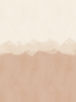 Warm neutraal abstract schilderij in beige en terracotta