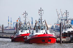 Schlepper-Station im Hafen, Altona, Hamburg, Norddeutschland, Europa