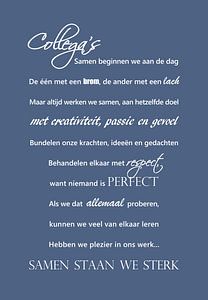 Tekst Collega's - Blauw van Sandra Hazes