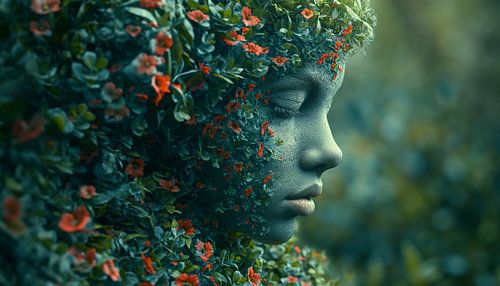 De geest van flora in een mystiek Keltisch bos