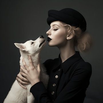 Embrassez-moi - Le baiser du chien sur Karina Brouwer