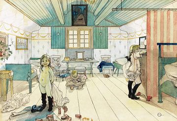 Carl Larsson,La chambre de maman et la chambre de la petite fille, 1895