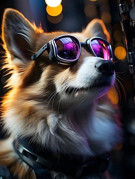 Hund mit Brille von PixelPrestige