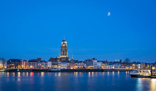 Skyline of Deventer on the river IJssel