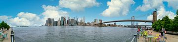 Panorama Brooklyn bridge New York van Ivo de Rooij