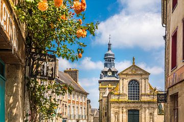Eglise St Mathurin in the old town of Moncontour, Brittany