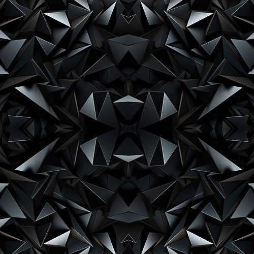 Abstract kunst van zwarte driehioeken