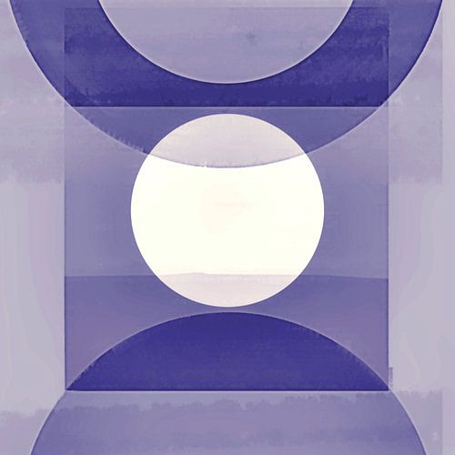Abstract Pastel Vormen Monochroom Indigo Violet