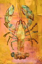 Kreeft. Graphic. Schilderij. van Alie Ekkelenkamp