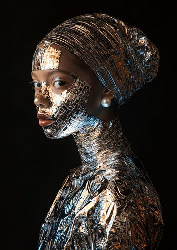 Fille dans l'emballage plastique