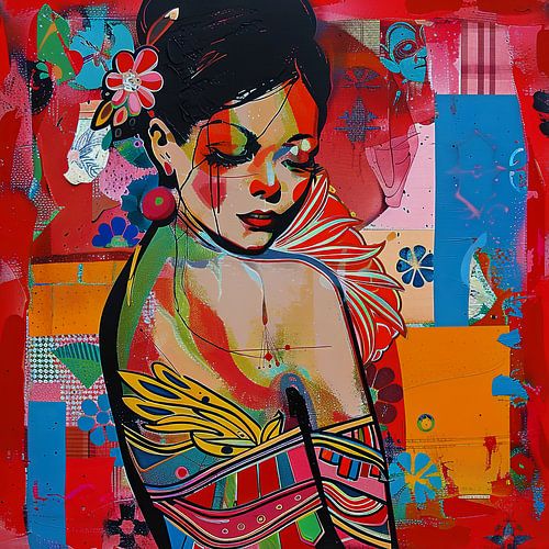 vrouw abstract portret