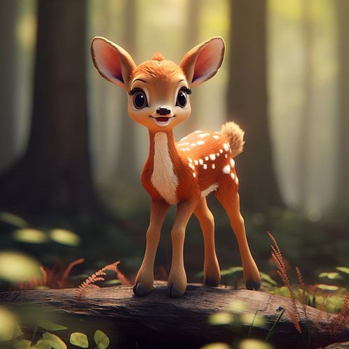 Baby hertje in bos