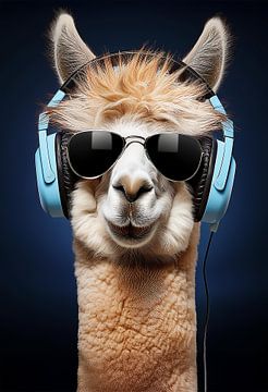 Alpaca luistert naar muziek... van Ans Bastiaanssen