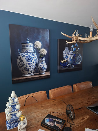 Duo in Delfter Blau