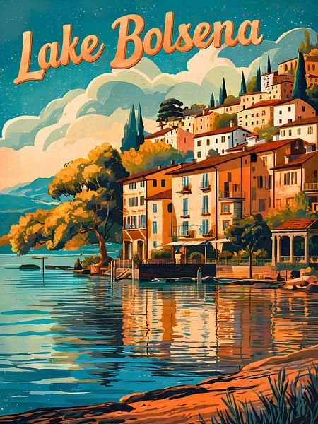 Bezaubernde Aussicht auf den Bolsena-See von Robert Swaine