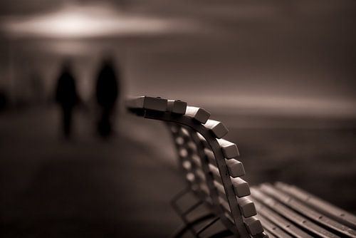 Silhouette by the sea