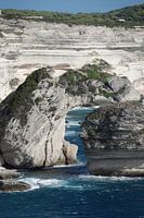 Rock arch in front of Bonifacio cliffs
