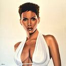 Halle Berry Schilderij van Paul Meijering thumbnail