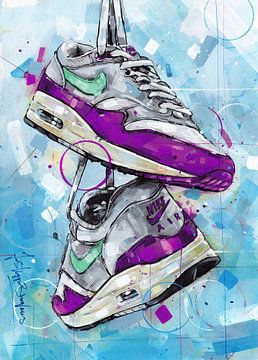 Nike air max 1 schilderij van Jos Hoppenbrouwers