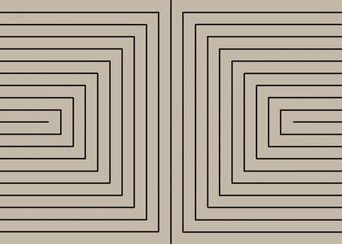 Abstrakte Kunst mit schwarzen Linien