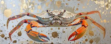Peinture du crabe d'or sur Caprices d'Art