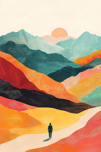 Only in Colorful Mountain Landscape no.3